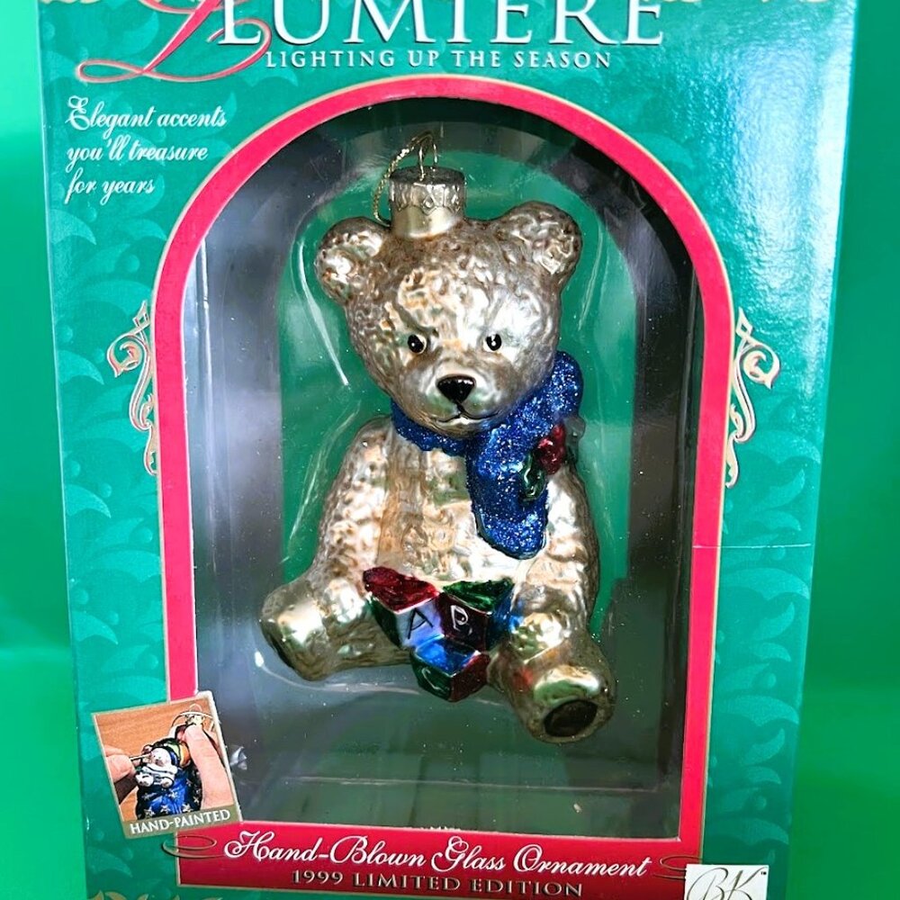 Vintage Lumiere Teddy Ornament
